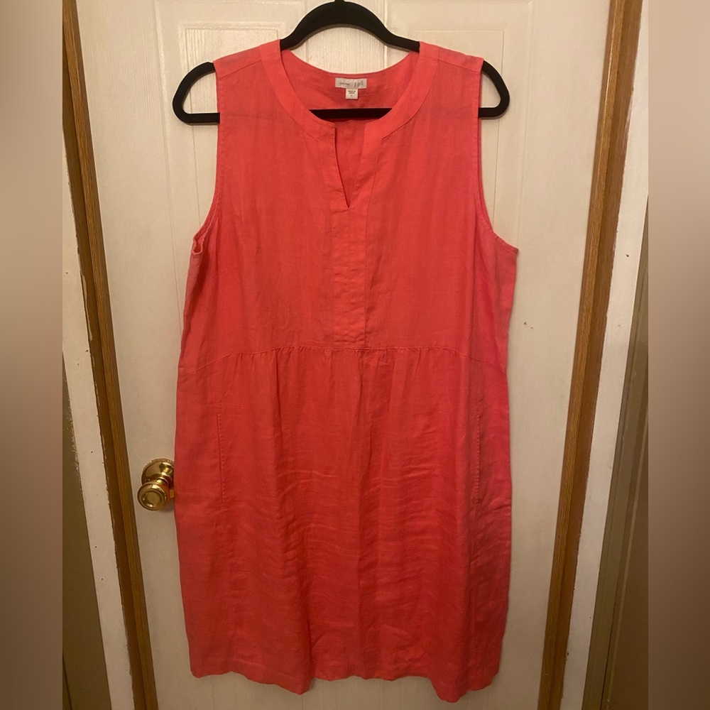 J. Jill Love Linen Sleeveless Linen Shift Tank Dress